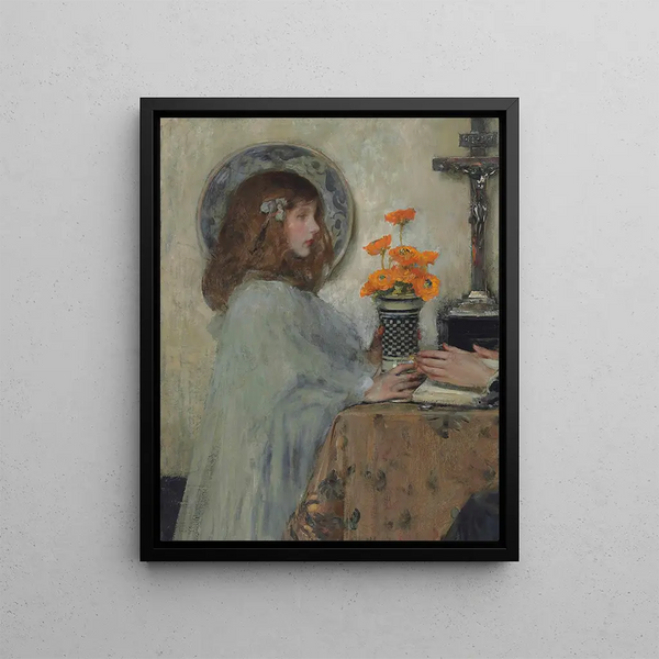 L'Offrande - James Jebusa Shannon — ingelijst kunstwerk aan de muur