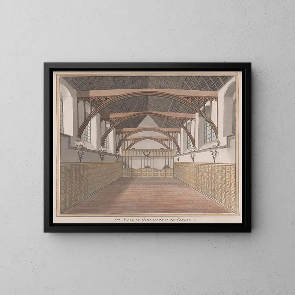 Château de Herstmonceux, Sussex de l'Est, La Salle - James Lambert de Lewes — framed artwork on a wall