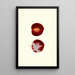 Prunus domestica Flaming Delicious - James Marion Shull — ingelijst kunstwerk aan de muur
