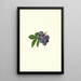 Vaccinium corymbosum Weymouth - James Marion Shull — ingelijst kunstwerk aan de muur