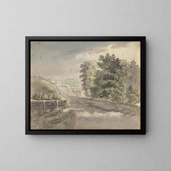 A country road - James Miller — framed artwork on a wall