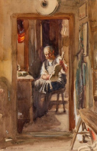 James Montgomery Flagg - The Violin Makers Village.webp