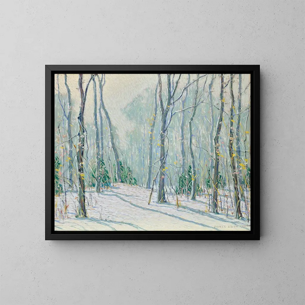 Landschap van de winter in Fort Lee, NJ - James P. Knox — ingelijst kunstwerk aan de muur