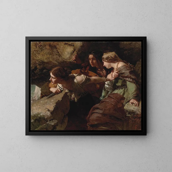 Courage, anxiety and despair in the face of battle - James Sant — framed artwork on a wall