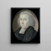 Clerc en perruque poudrée en zwarte jurk - James Scouler — ingelijst kunstwerk aan de muur