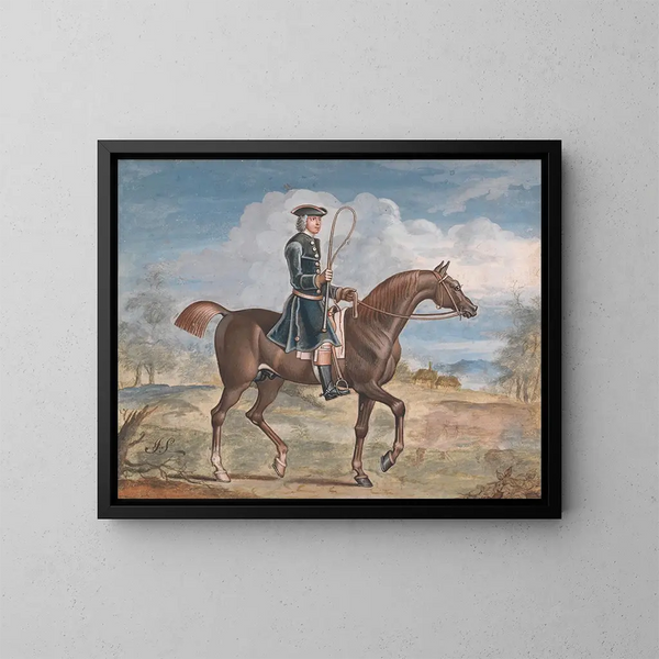 Monsieur Woodward à cheval - James Seymour — framed artwork on a wall
