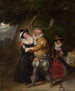 Falstaff schilderij aan Herne's Oak, De vrolijke dames van Windsor, Acte V, Scène v - James Stephanoff — weergave van het kunstwerk
