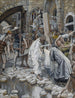 Een heilige vrouw veegt het gezicht van Jezus af - James Tissot — weergave van het kunstwerk