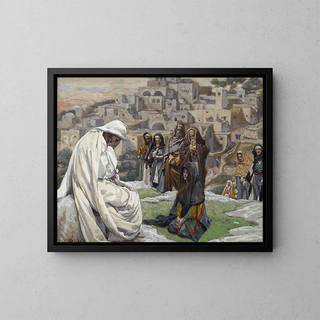 Jezus huilde - James Tissot — ingelijst kunstwerk aan de muur