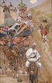 Rebecca ontmoet Isaac onderweg - James Tissot — weergave van het kunstwerk