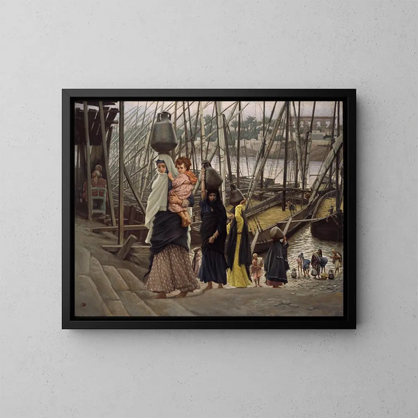 De verblijf in Egypte - James Tissot — ingelijst kunstwerk aan de muur