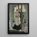 Twee figuren bij een deur De Voorstel - James Tissot — ingelijst kunstwerk aan de muur