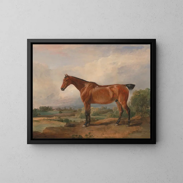 Een jager in een landschap - James Ward — ingelijst kunstwerk aan de muur