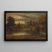 Livestock at a Pond at Sunrise - James Ward — framed artwork on a wall