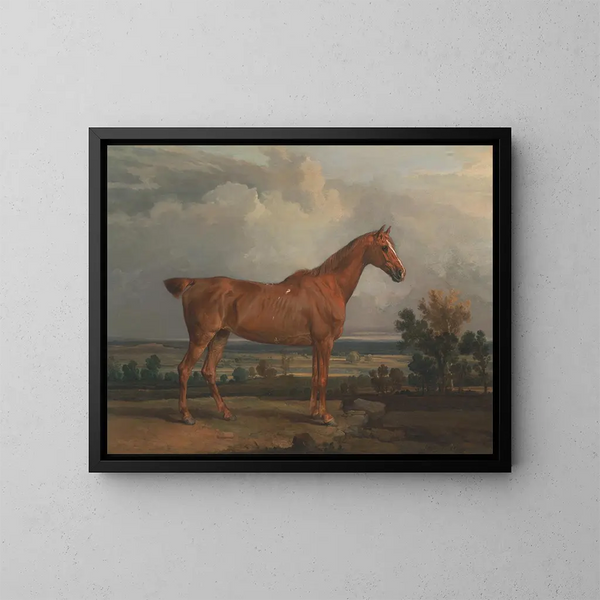 Jager in een landschap - James Ward — ingelijst kunstwerk aan de muur