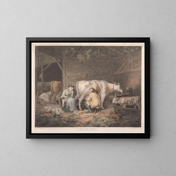 De koeienboerderij - James Ward — ingelijst kunstwerk aan de muur