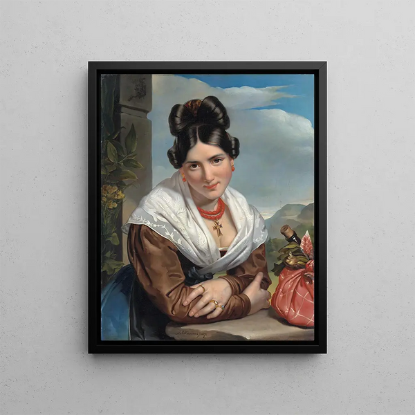 Girl at Rest - Jan Adam Kruseman — framed artwork on a wall
