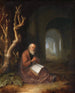 van een kluizenaar die bidt in een ruïne - Jan Adriaensz van Staveren — weergave van het kunstwerk