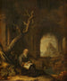 van een kluizenaar in een ruïne - Jan Adriaensz van Staveren — weergave van het kunstwerk