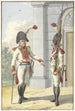 Officier grenadier en soldaat van de Garde van de Pensionaris van de Republiek Bataven - Jan Anthonie Langendijk — weergave van het kunstwerk