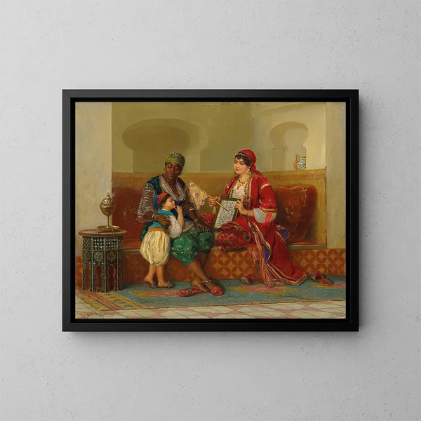 Learn to read - Jan Baptist Huysmans — framed artwork on a wall
