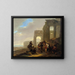 Straatscène tussen Romeinse ruïnes - Jan Both — ingelijst kunstwerk aan de muur