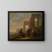 Straatscène met Romeinse ruïnes - Jan Both — ingelijst kunstwerk aan de muur