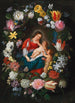 La Vierge et l'Enfant avec le petit Saint Jean-Baptiste entourés d'une guirlande de fleurs - Jan Brueghel le Jeune — weergave van het kunstwerk