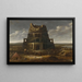 De toren van Babel - Jan Christiaensz Micker — ingelijst kunstwerk aan de muur