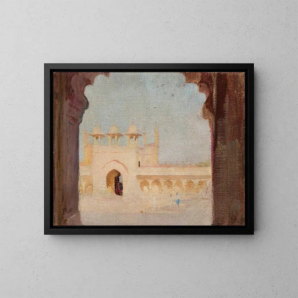 Palais d'Agra lors du voyage en Inde - Jan Cybis — ingelijst kunstwerk aan de muur