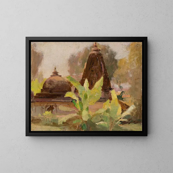 Tempel Jain van Ahmedabad - Jan Cybis — ingelijst kunstwerk aan de muur