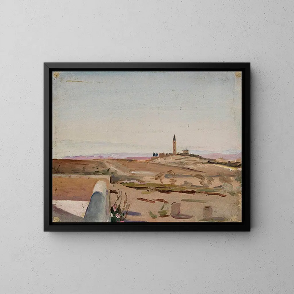 Aan de rand van de stad en de woestijn. Van de reis naar Palestina. - Jan Cybis — ingelijst kunstwerk aan de muur