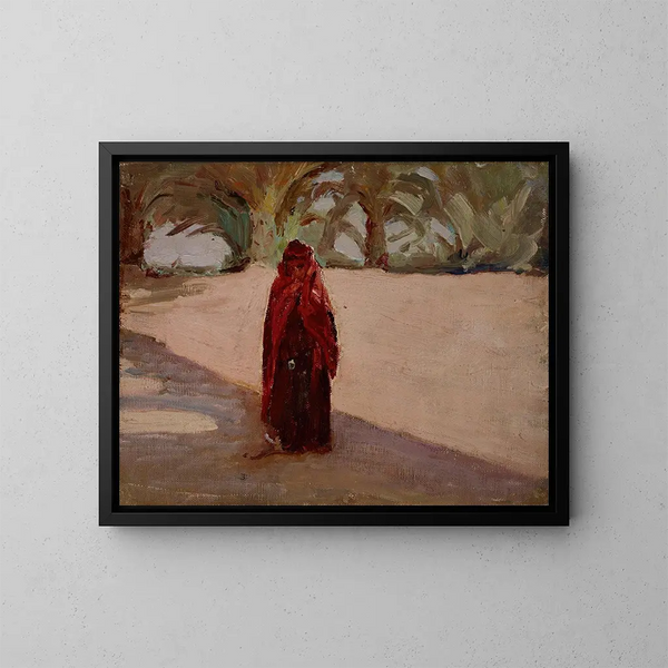 Biskra, een meisje - Jan Cybis — ingelijst kunstwerk aan de muur