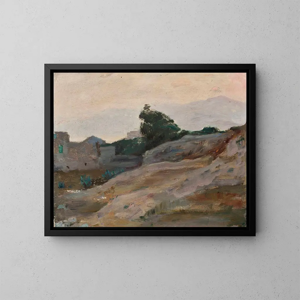 Bordighera schilderij, van de reis naar Italië - Jan Cybis — ingelijst kunstwerk aan de muur