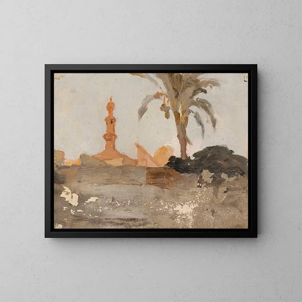 Caïro, van de reis naar Egypte - Jan Cybis — ingelijst kunstwerk aan de muur