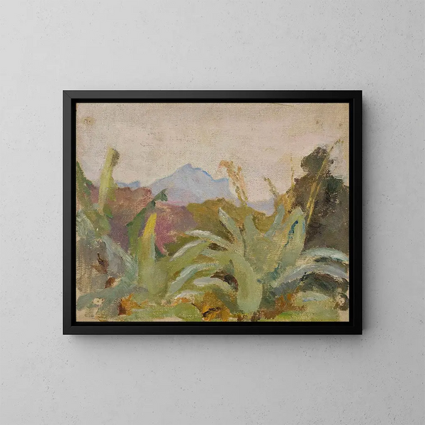 Landschap van de Adam's Peak in Ceylon, uit de reis naar India - Jan Cybis — ingelijst kunstwerk aan de muur