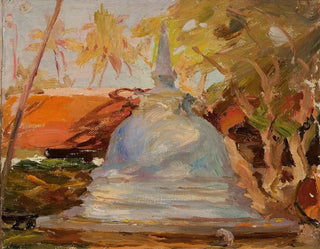 Jan Cigliski - Ceylon Buddhist temple From the journey to India.webp
