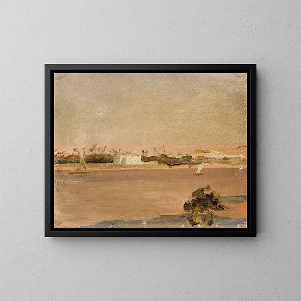 Kleuren van Egypte: De Nijl, van de reis naar Egypte - Jan Cybis — ingelijst kunstwerk aan de muur