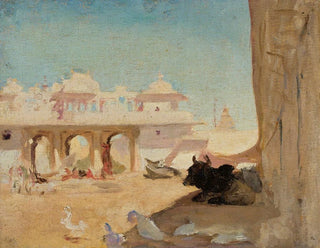 Jan Cigliski - Courtyard of maharajahs palace From the journey to India.webp