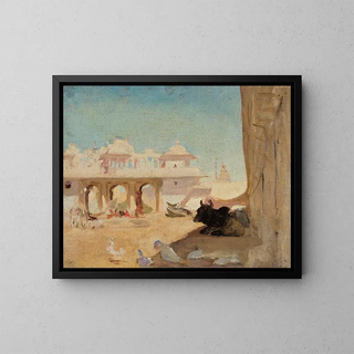 Jan Cigliski - Courtyard of maharajahs palace From the journey to India.webp