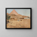 van het woestijn- en piramide-motief uit de reis in Egypte - Jan Cybis — ingelijst kunstwerk aan de muur