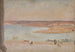 Desert landscape painting with a river - Jan Cybis — artwork view