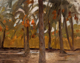 van Egyptische palmwoud schilderij - Jan Cybis — weergave van het kunstwerk