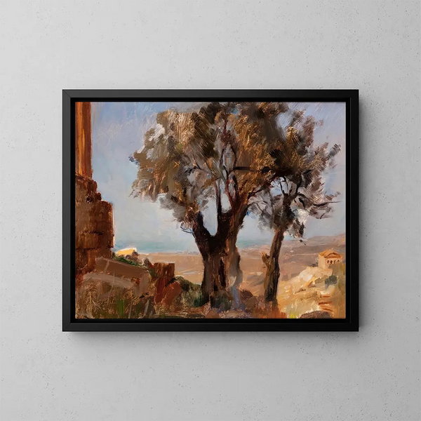 Bomen van Girgenti - Jan Cybis — ingelijst kunstwerk aan de muur