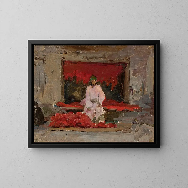 Vendeur de poivres, du voyage en Turkestan - Jan Cybis — ingelijst kunstwerk aan de muur