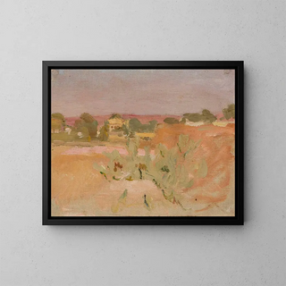Jan Cigliski - Pink landscape with cactuses From the journey to India.webp