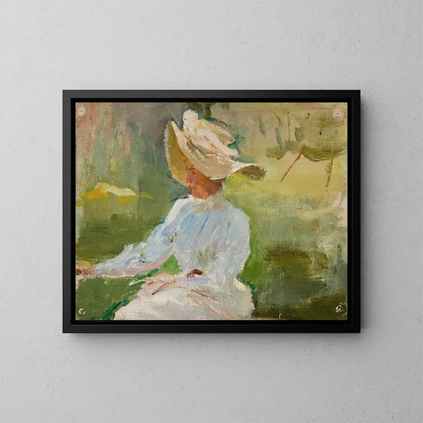 portret van Eugénie Alexandra Rubtsov, moeder van de schilder Rubtsov - Jan Cybis — ingelijst kunstwerk aan de muur