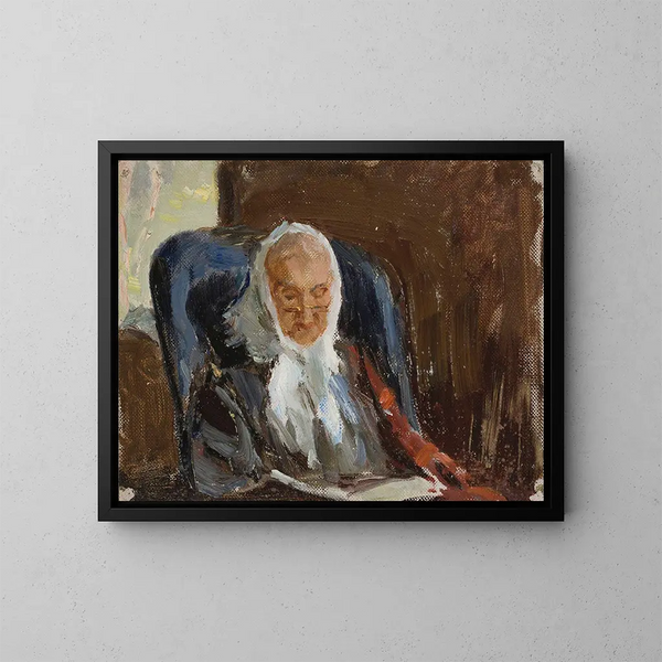 portret van Maria Petrovna Rubtsov, grootmoeder van de schilder Rubtsov - Jan Cybis — ingelijst kunstwerk aan de muur