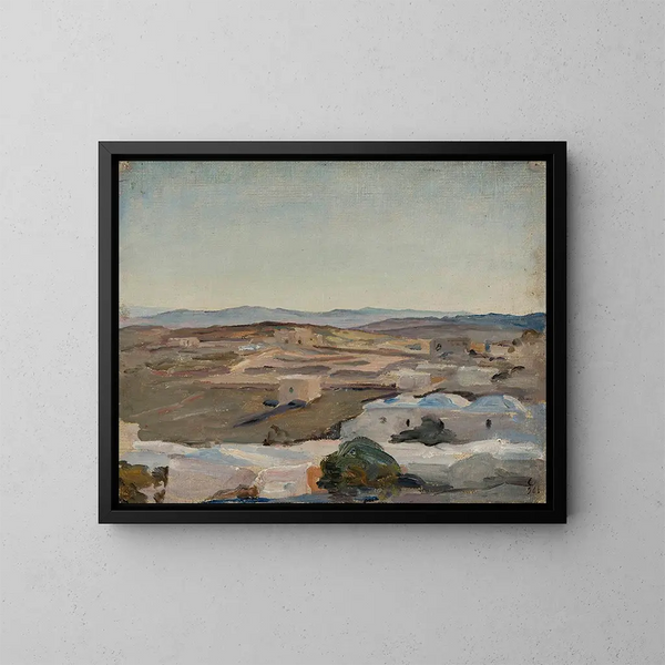 Ramallah nabij Jeruzalem. Van de reis naar Palestina - Jan Cybis — ingelijst kunstwerk aan de muur