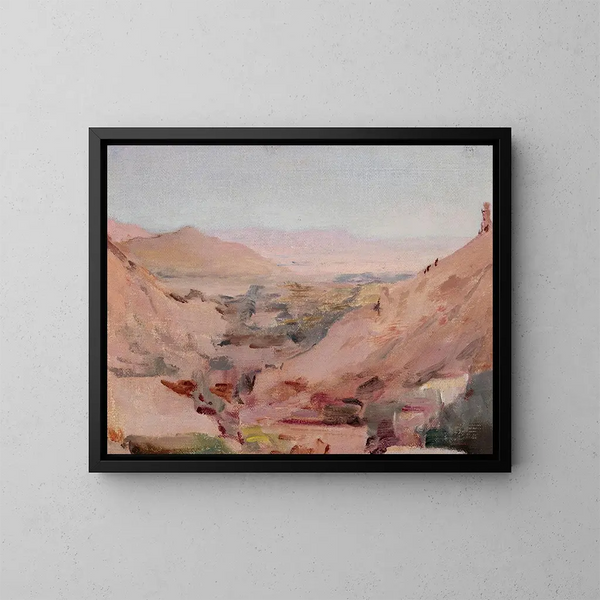 Landschap van India ver weg van de reis naar India - Jan Cybis — ingelijst kunstwerk aan de muur